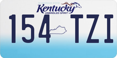 KY license plate 154TZI