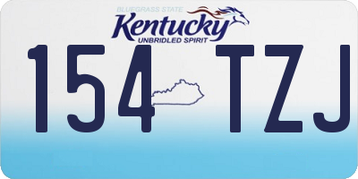 KY license plate 154TZJ