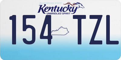 KY license plate 154TZL