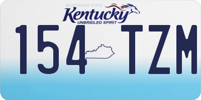 KY license plate 154TZM