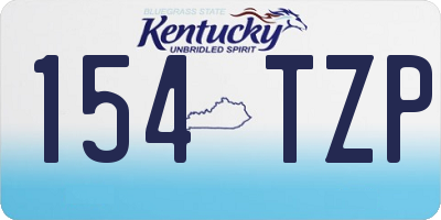 KY license plate 154TZP