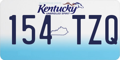 KY license plate 154TZQ