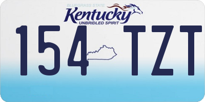 KY license plate 154TZT