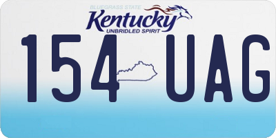 KY license plate 154UAG