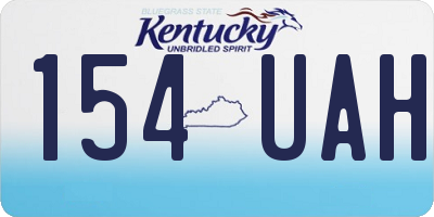 KY license plate 154UAH