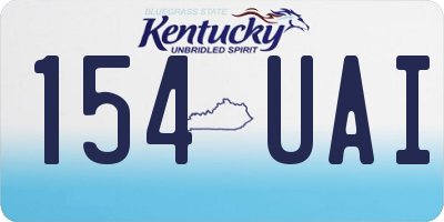KY license plate 154UAI