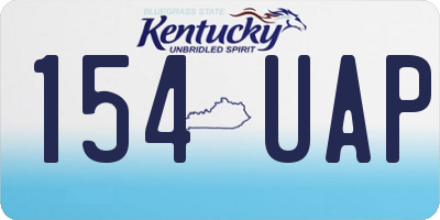 KY license plate 154UAP