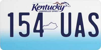 KY license plate 154UAS