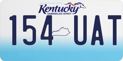 KY license plate 154UAT