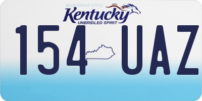 KY license plate 154UAZ