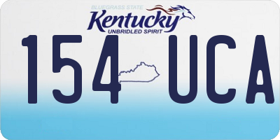 KY license plate 154UCA