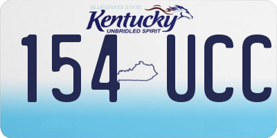 KY license plate 154UCC