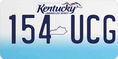 KY license plate 154UCG