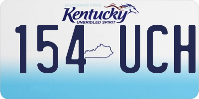 KY license plate 154UCH