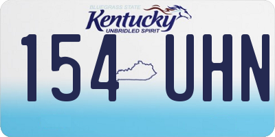 KY license plate 154UHN