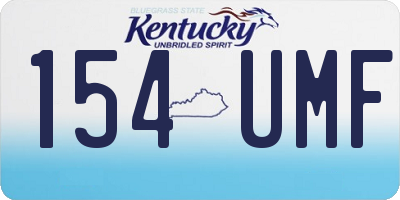 KY license plate 154UMF