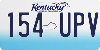 KY license plate 154UPV
