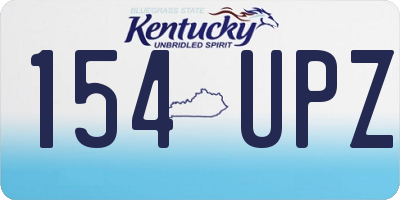 KY license plate 154UPZ