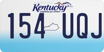KY license plate 154UQJ