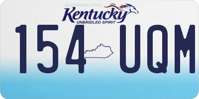 KY license plate 154UQM