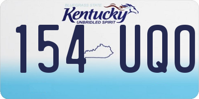 KY license plate 154UQO