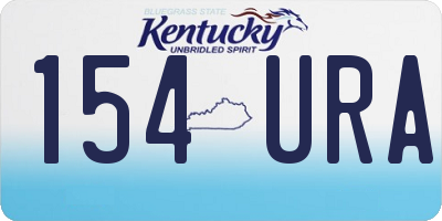 KY license plate 154URA