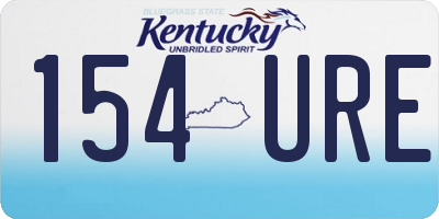 KY license plate 154URE