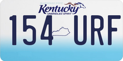 KY license plate 154URF