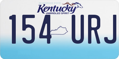 KY license plate 154URJ