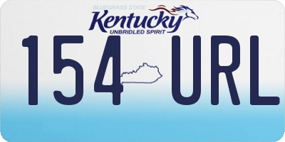 KY license plate 154URL