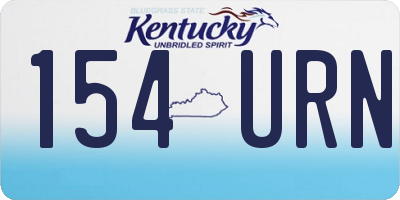 KY license plate 154URN