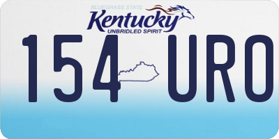 KY license plate 154URO