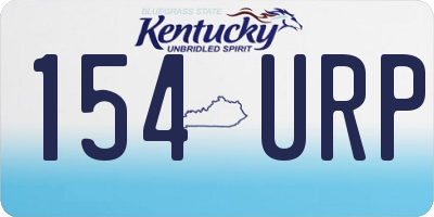 KY license plate 154URP