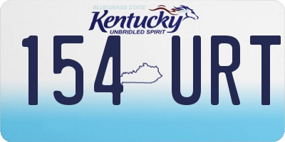 KY license plate 154URT