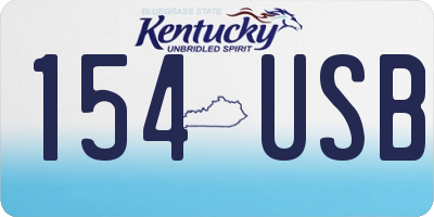 KY license plate 154USB