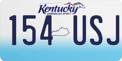 KY license plate 154USJ
