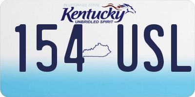 KY license plate 154USL