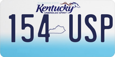 KY license plate 154USP