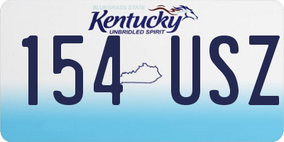 KY license plate 154USZ