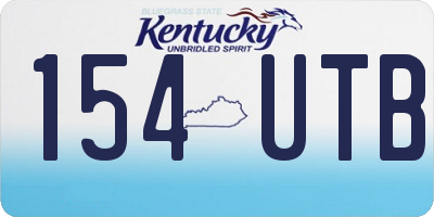 KY license plate 154UTB