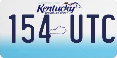 KY license plate 154UTC