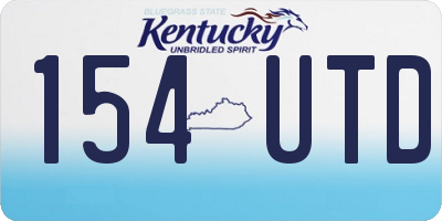 KY license plate 154UTD