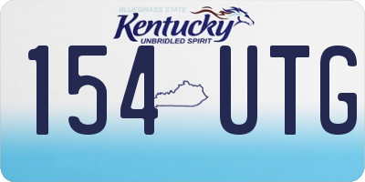 KY license plate 154UTG