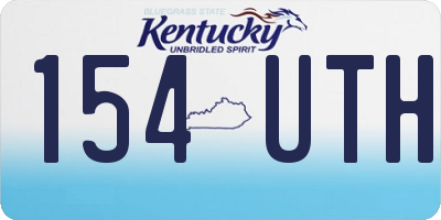 KY license plate 154UTH