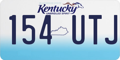 KY license plate 154UTJ