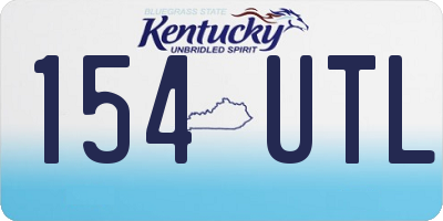 KY license plate 154UTL