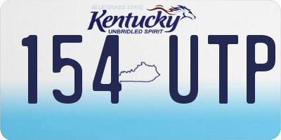 KY license plate 154UTP