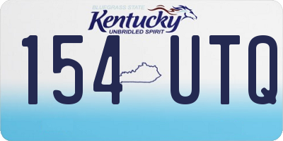 KY license plate 154UTQ