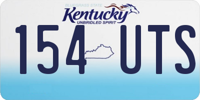 KY license plate 154UTS