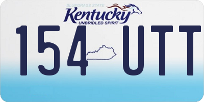KY license plate 154UTT